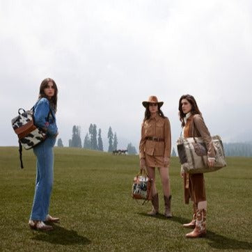 CONCHO RANCH TRAIL CANVAS & COWHIDE HANDBAG by MYRA BAG®