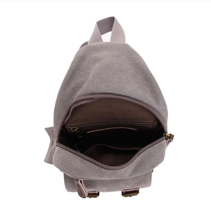 Shasta Unisex Canvas & Leather Concealed Carry Sling Bag