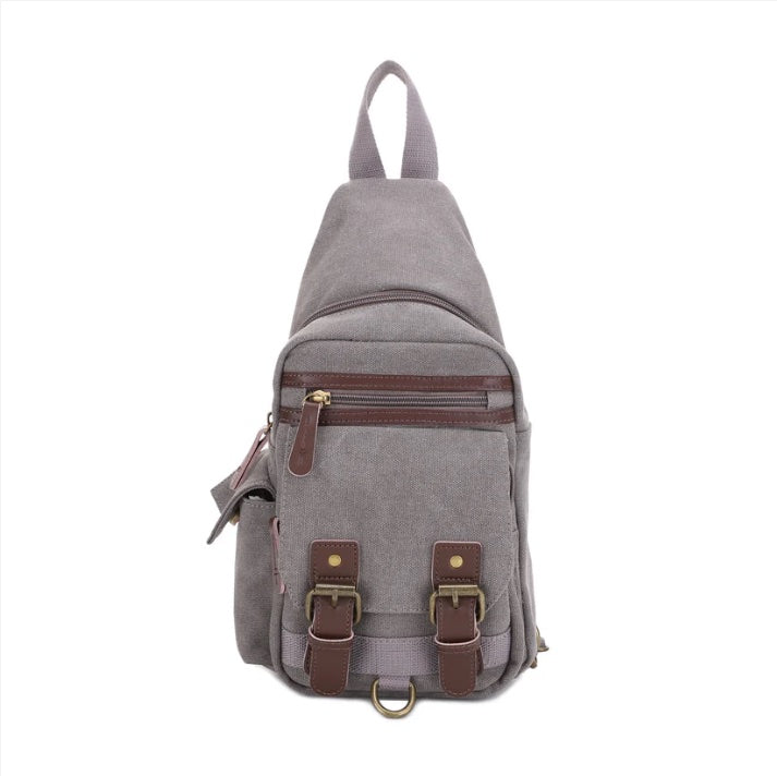 Shasta Unisex Canvas & Leather Concealed Carry Sling Bag