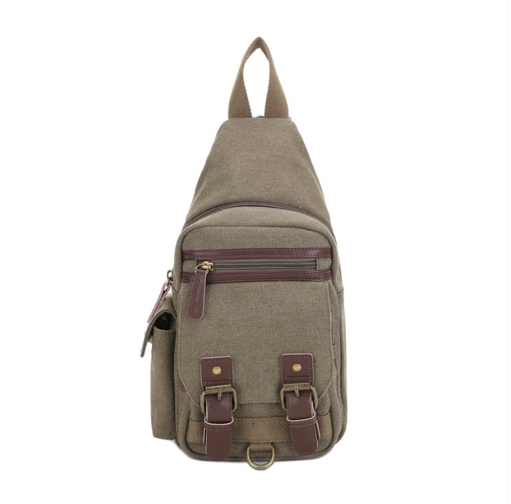 Shasta Unisex Canvas & Leather Concealed Carry Sling Bag