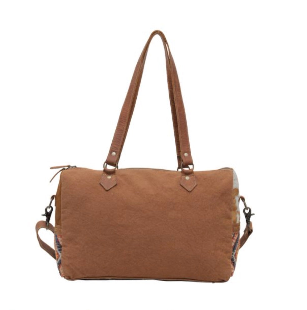 BROWN SPLASH MINI DUFFLE BAG