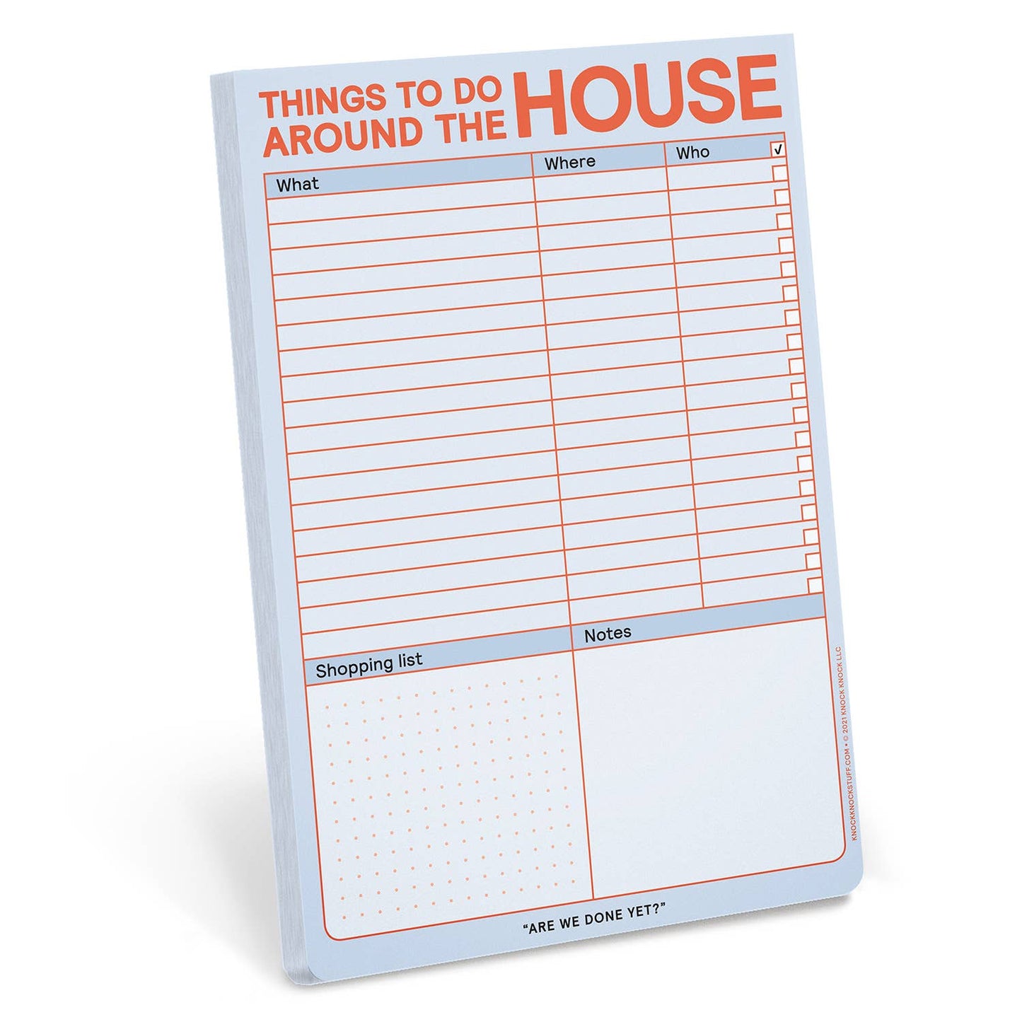 THINGS TO DO AROUND THE HOUSE NOTEPAD WITH MAGNET (PASTEL)