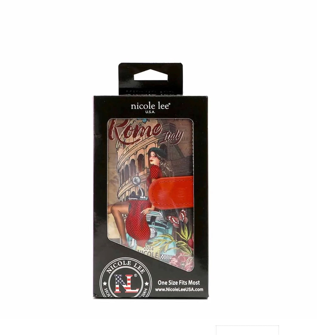 NICOLE LEE® TRIFOLD PHONE CASE CROSSBODY WALLET - MEMORY OF ROME