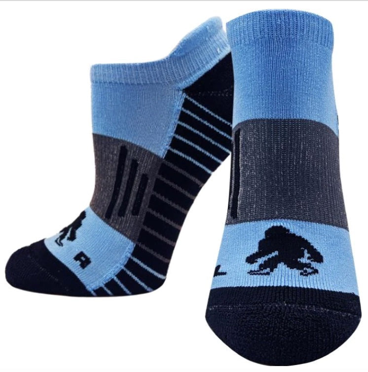 BIGFOOT WOMEN'S NO SHOW SOCKS - BLUE