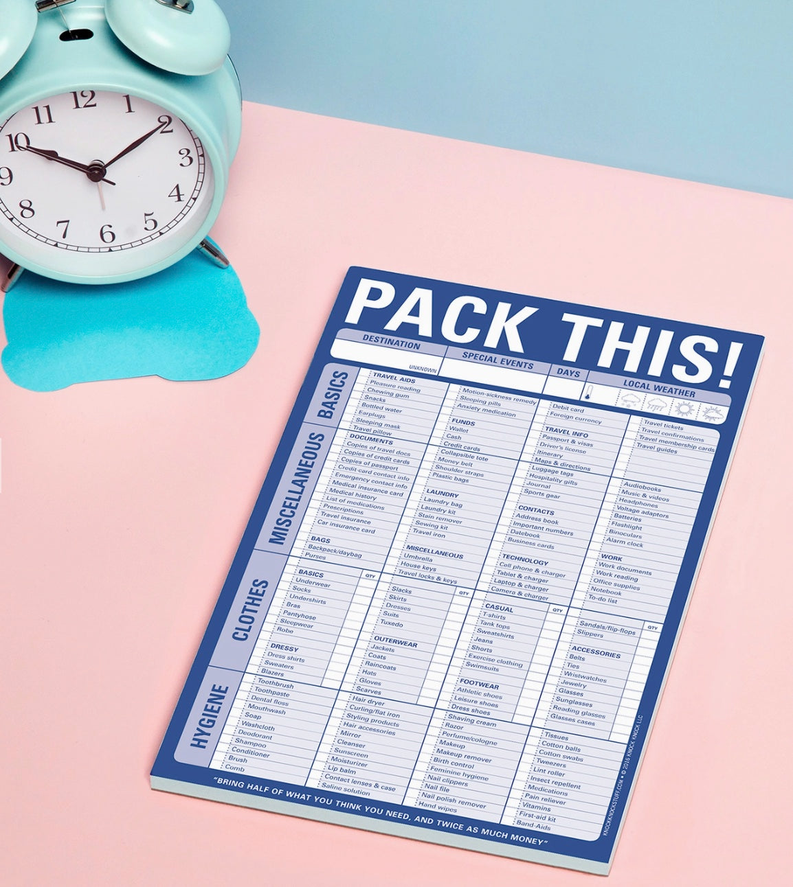 PACK THIS! NOTEPAD (BLUE)