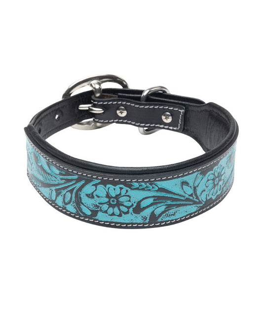 DURANGO DAISY HAND-TOOLED DOG COLLAR by MYRA BAG®