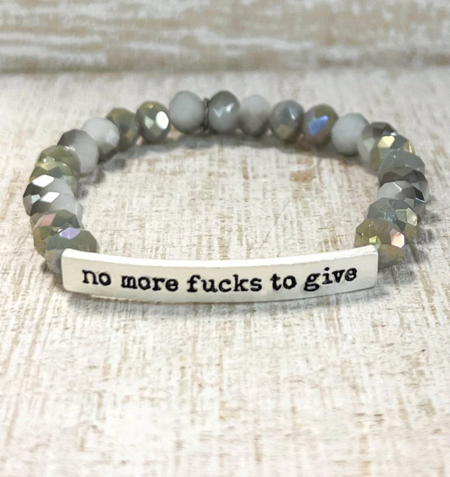 SASSY “NO MORE FUCKS TO GIVE” BRACELET
