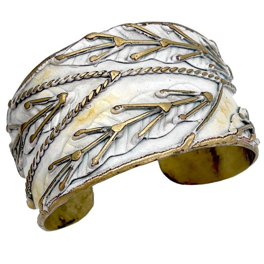 HANDCRAFTED COPPER PATINA CUFF-FOREST GREEN by ANJU JEWELRY®