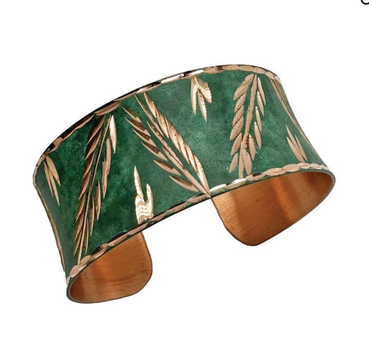 Handcrafted Copper Patina Tropical Oasis Cuff by Anju Jewelry®
