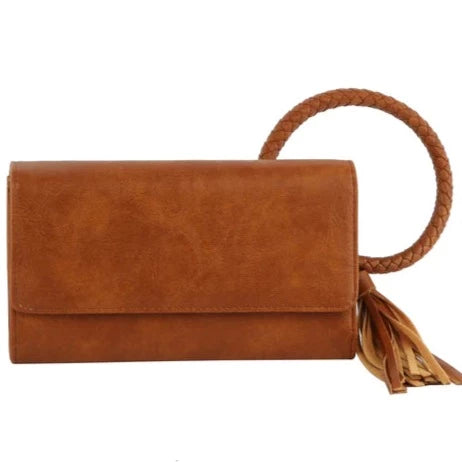 SOFT VEGAN LEATHER WALLET/CLUTCH WITH BANGLE