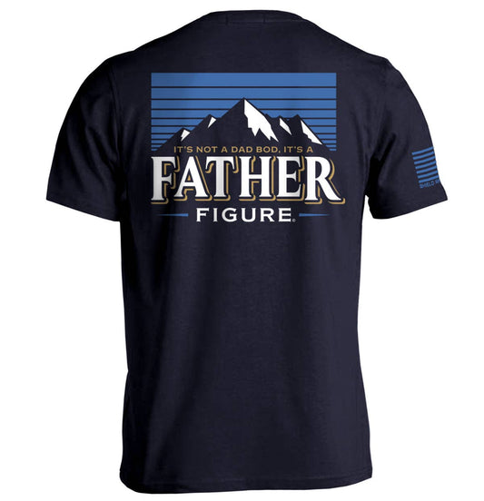 Father Figure Men's Tee: Navy Blue / 100% Ring-Spun Cotton Preshrunk Jersey Knit