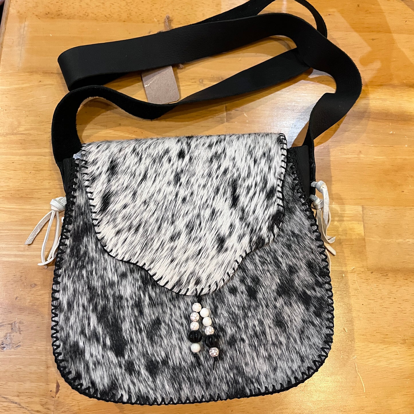 HANDCRAFTED & HAND SEWED COWHIDE PURSE