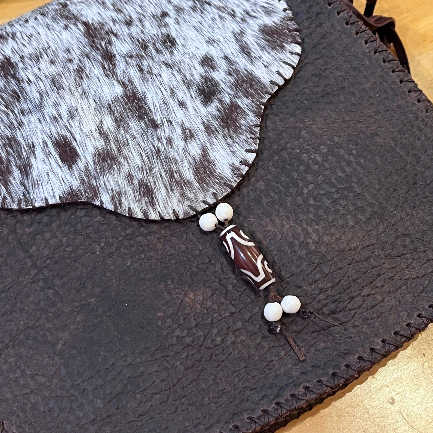 HANDCRAFTED & HAND SEWED COWHIDE PURSE