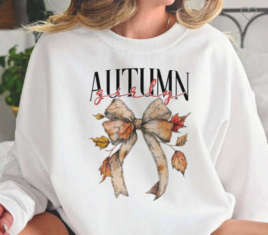 Autumn Girly Fall Tees Girly Coquette Graphic Sweatshirt