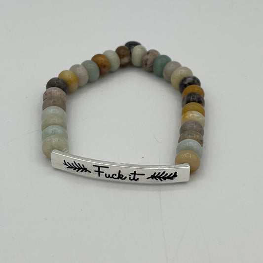 SASSY SEMI-PRECIOUS "FUCK-IT" BEADED BRACELET - HANDMADE JEWELRY