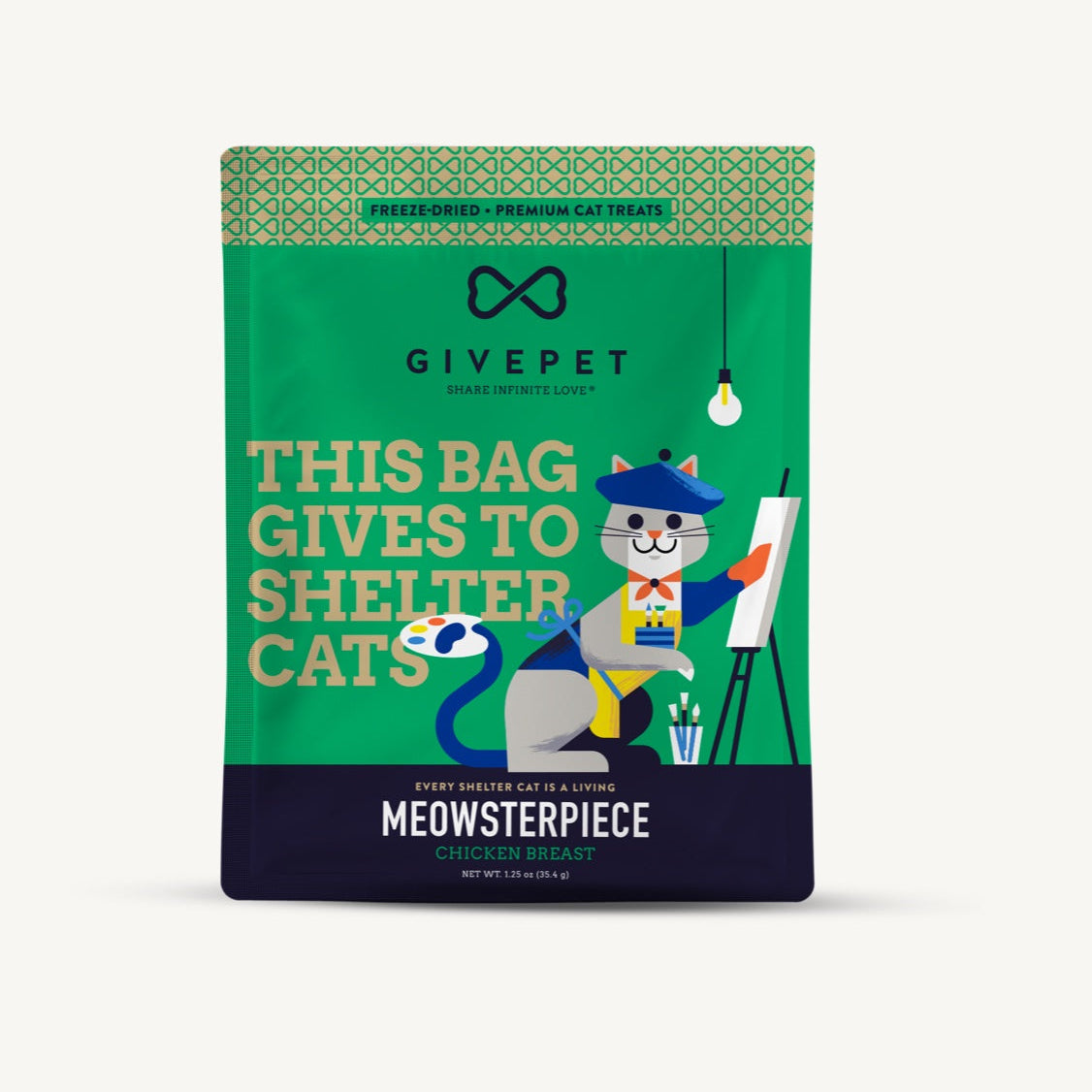 MEOWSTERPIECE FREEZE-DRIED CAT TREATS by GIVEPET® Chicken Breast - Gives to Shelter Cats