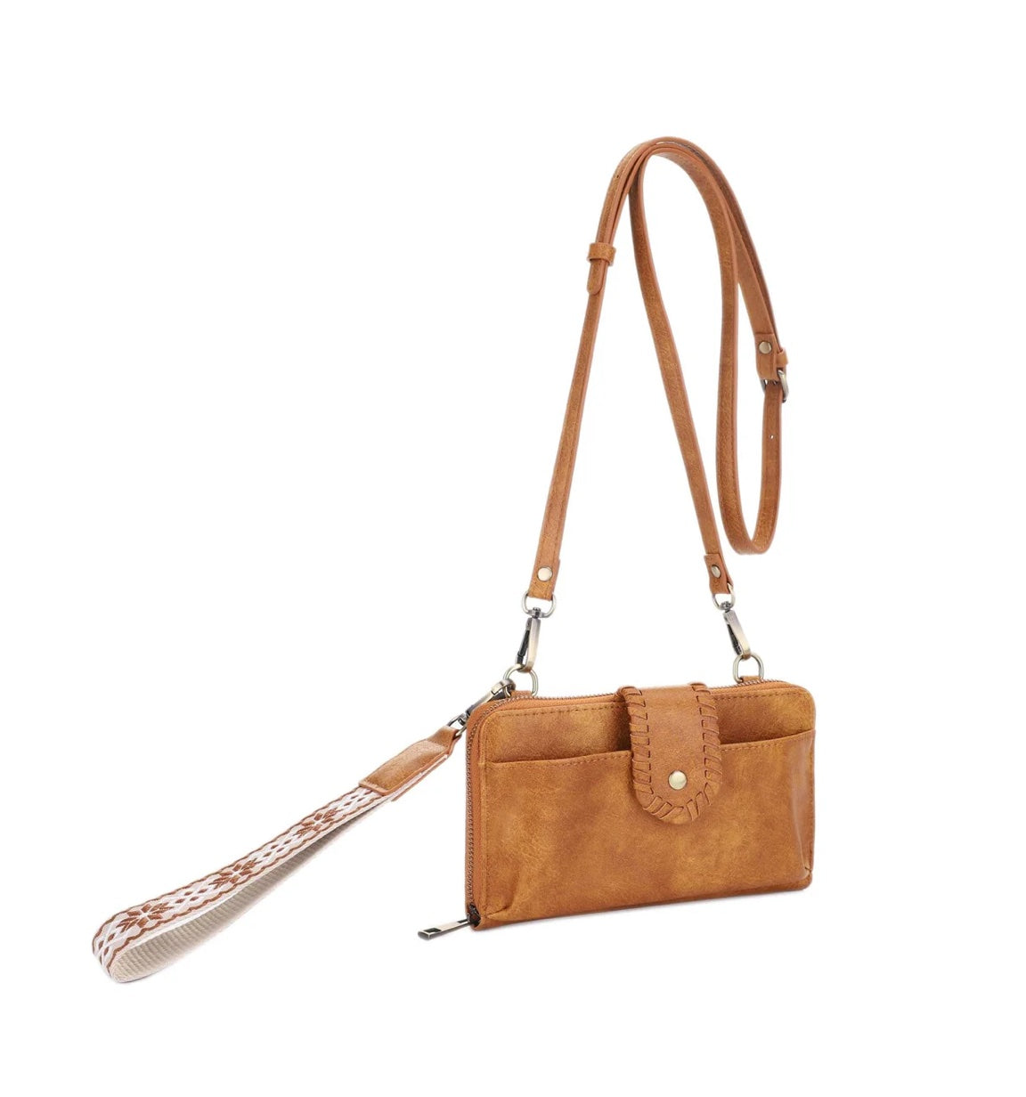 CROSSBODY WALLET WITH BOHO WRIST STRAP - JOLIE