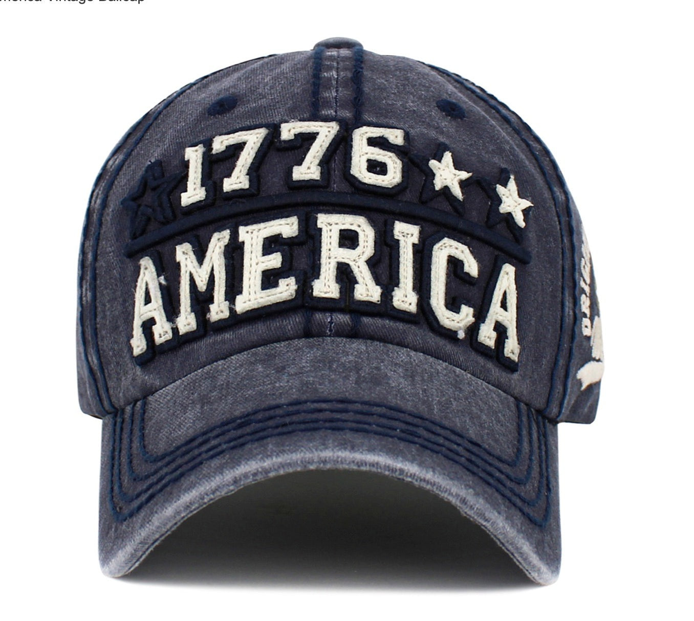 1776 AMERICA DISTRESSED VINTAGE BASEBALL DAD HAT