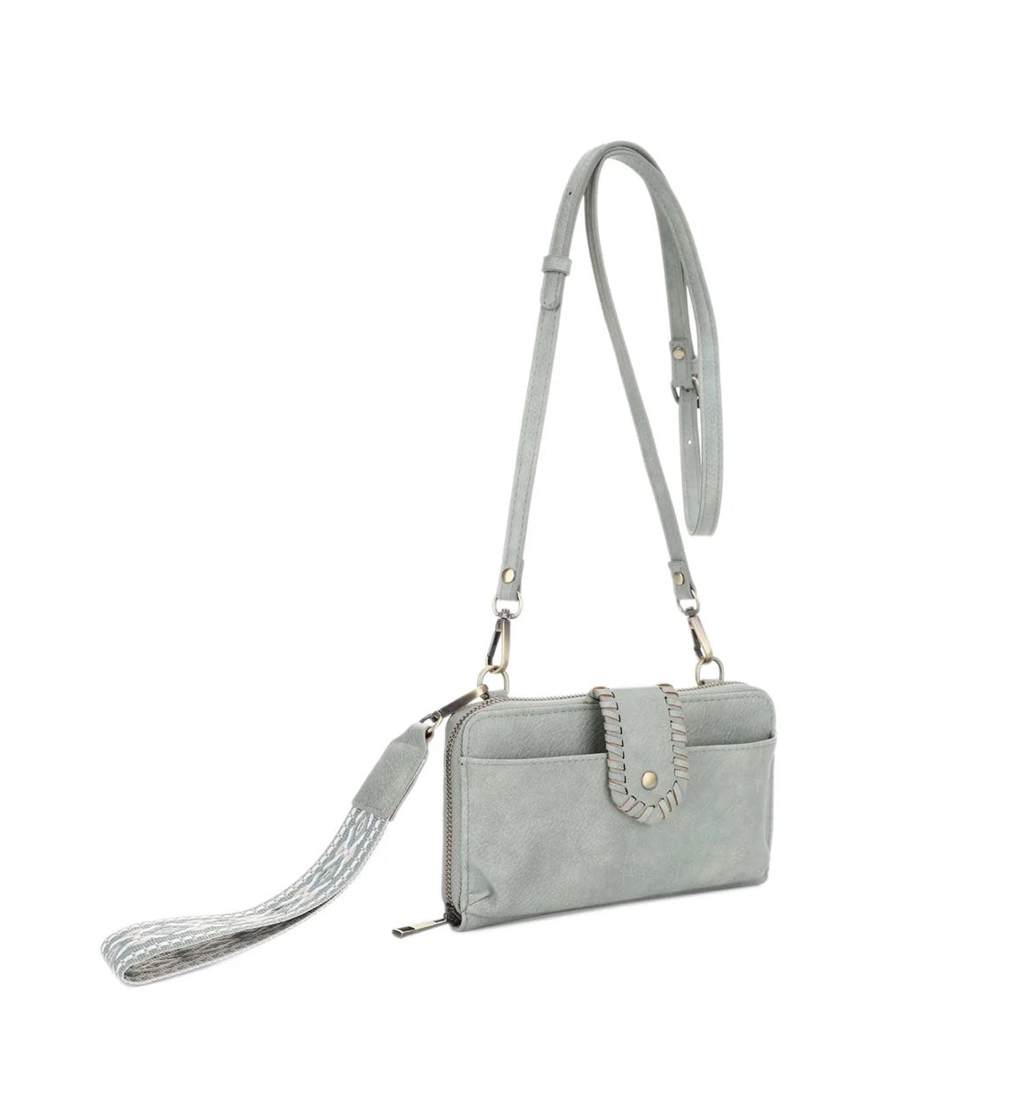 CROSSBODY WALLET WITH BOHO WRIST STRAP - JOLIE