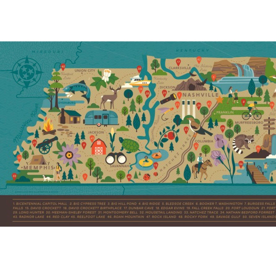 TENNESSEE: THE GREAT OUTDOORS PANORAMA 750 PIECE JIGSAW PUZZLE