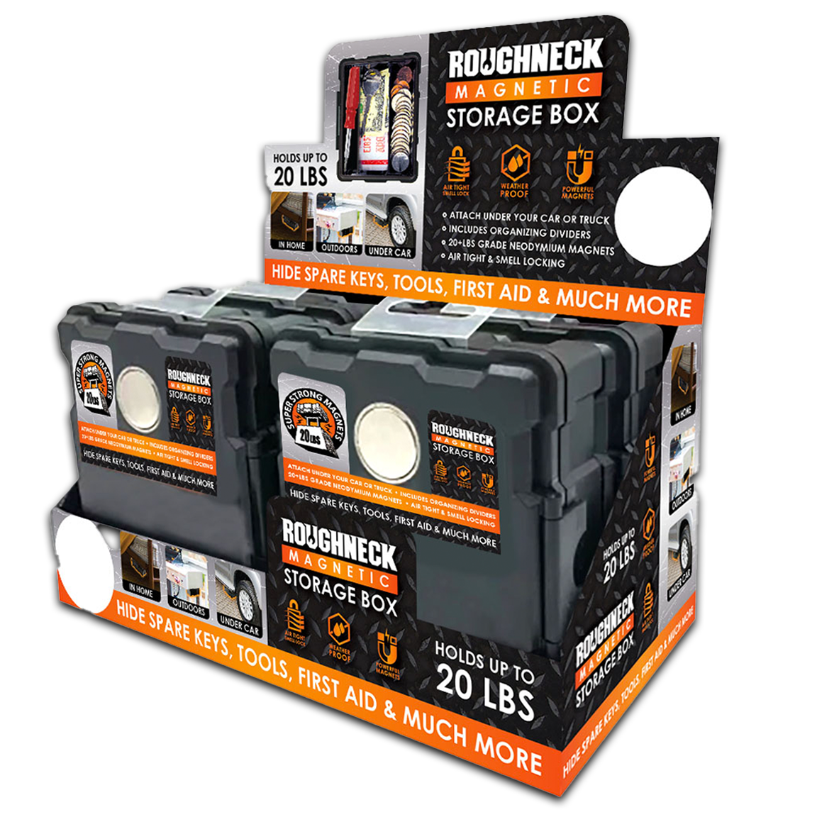 ROUGHNECK MAGNETIC STORAGE BOX
