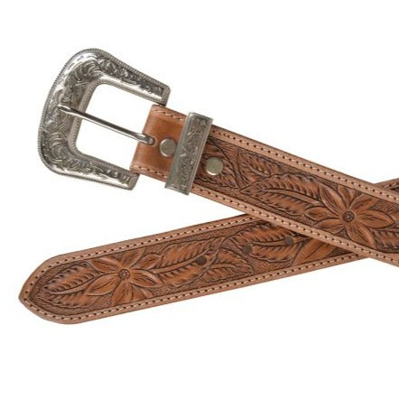 BIRCH HAND-TOOLED LEATHER BELT by MYRA BAG