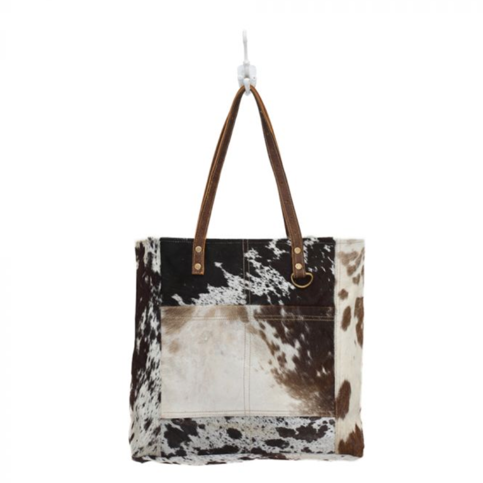 COWHIDE FRONT POCKET TOTE by MYRA BAGS®