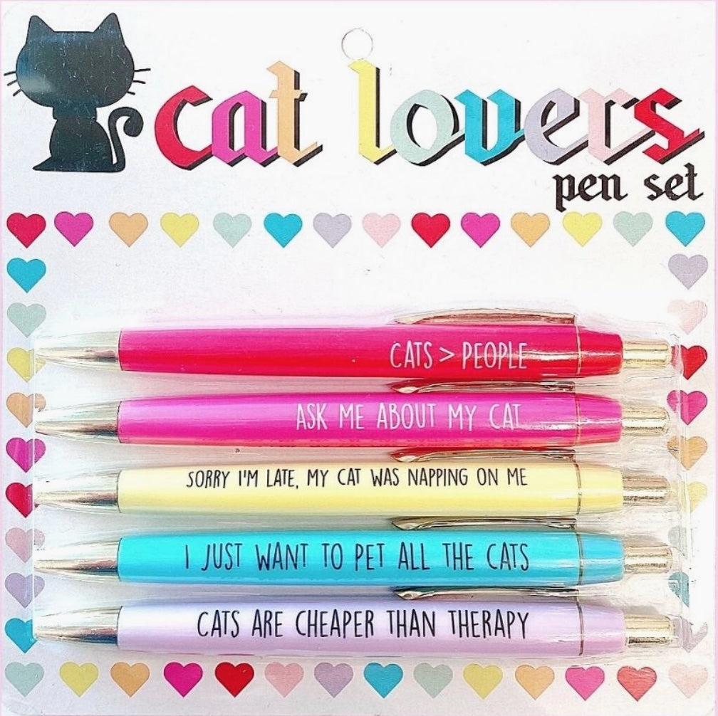 CAT LOVERS PEN SET FUN GREAT GIFT