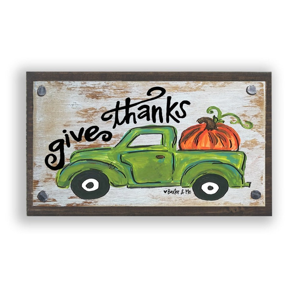GIVE THANKS HAPPY BLOCK by BAXTER & ME