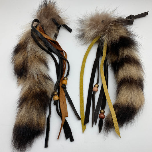 RACCOON TAIL PURSE LANYARD