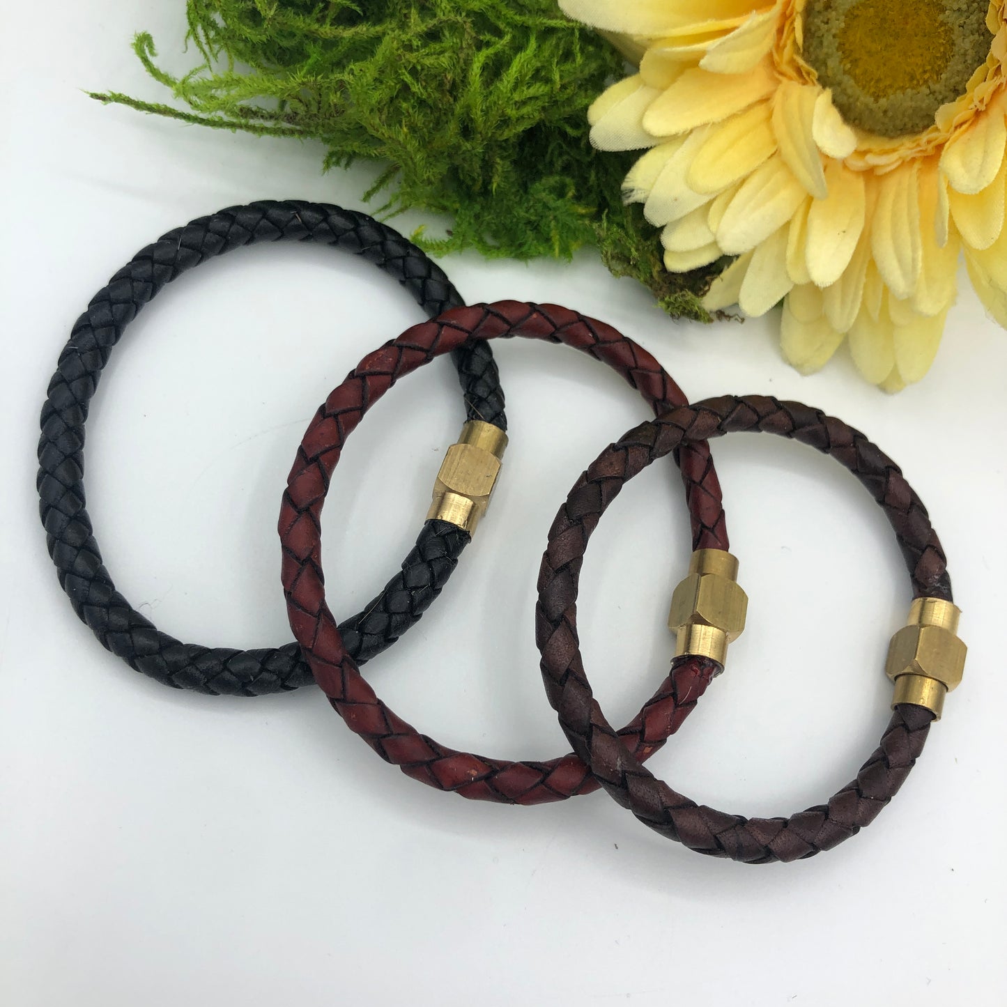 HANDCRAFTED 6MM LEATHER BOLO CORD BRACELET WITH MAGNET CLOSURE