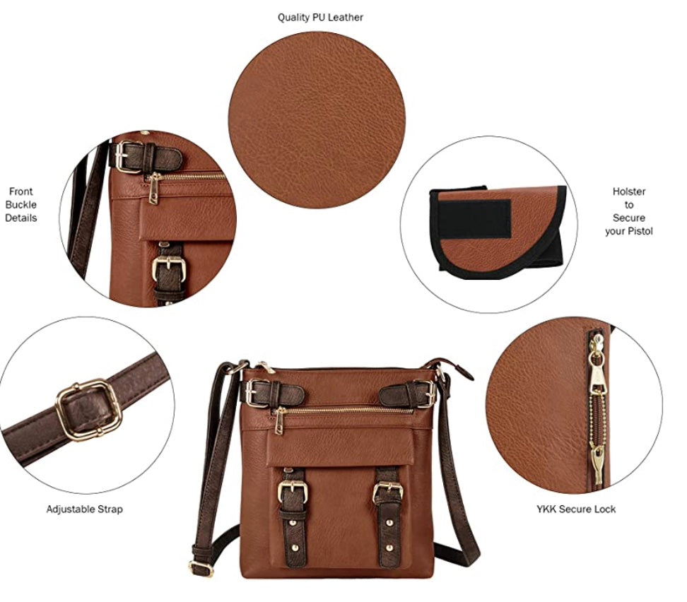 HANNAH CONCEAL CARRY CROSSBODY BAG WITH LOCK & KEY by JESSIE JAMES®