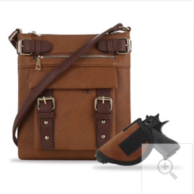HANNAH CONCEAL CARRY CROSSBODY BAG WITH LOCK & KEY by JESSIE JAMES®