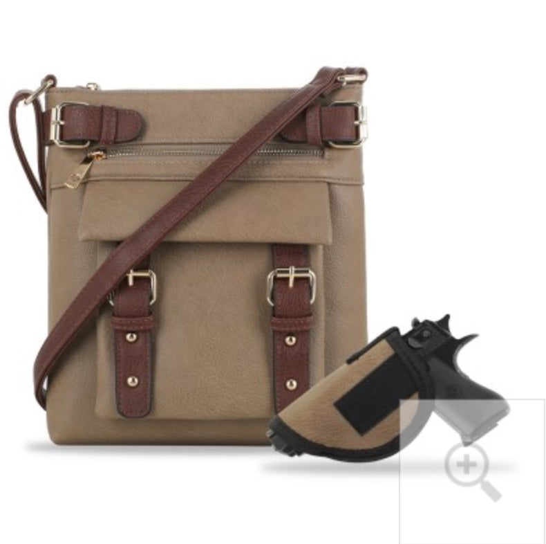 HANNAH CONCEAL CARRY CROSSBODY BAG WITH LOCK & KEY by JESSIE JAMES®