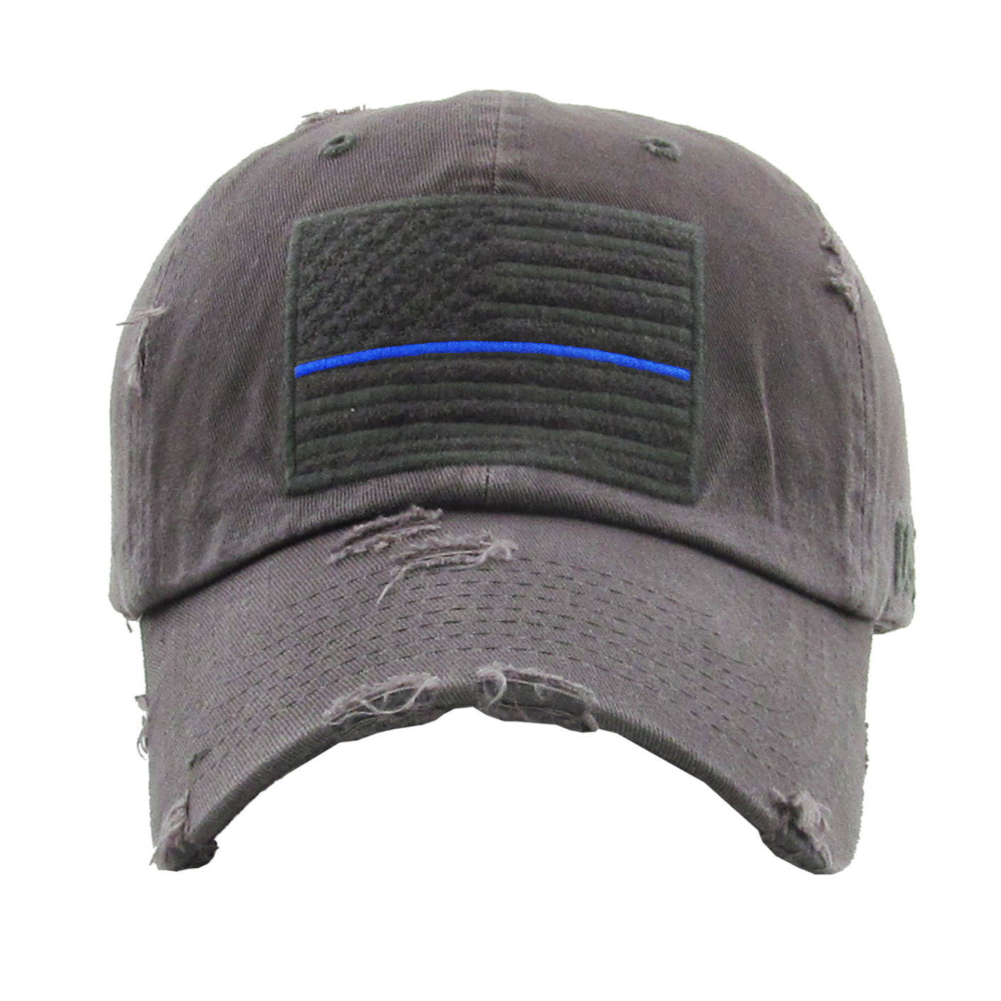 THIN BLUE LINE DISTRESSED VINTAGE BASEBALL HAT (VARIOUS COLORS)