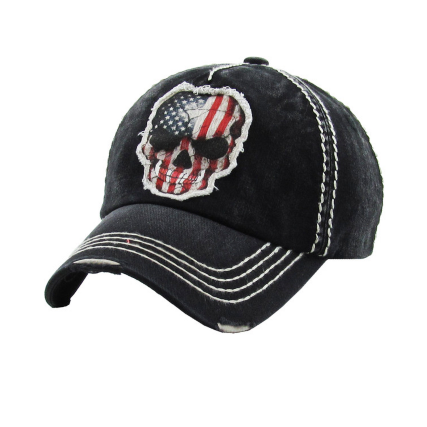 SKULL FLAG BASEBALL CAP / HAT