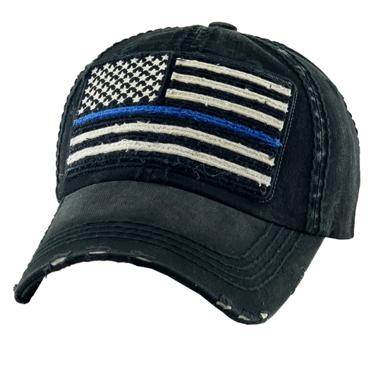 THIN BLUE LINE BASEBALL CAP / HAT (VARIOUS COLORS)