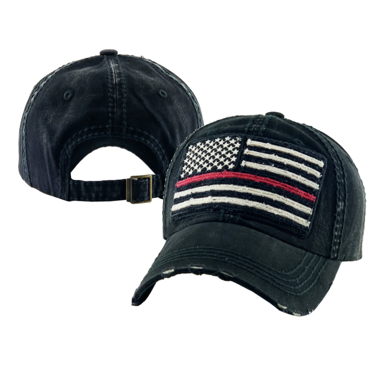 RED LINE VINTAGE DISTRESSED BASEBALL HAT