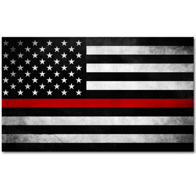 THIN RED LINE FLAG DECAL