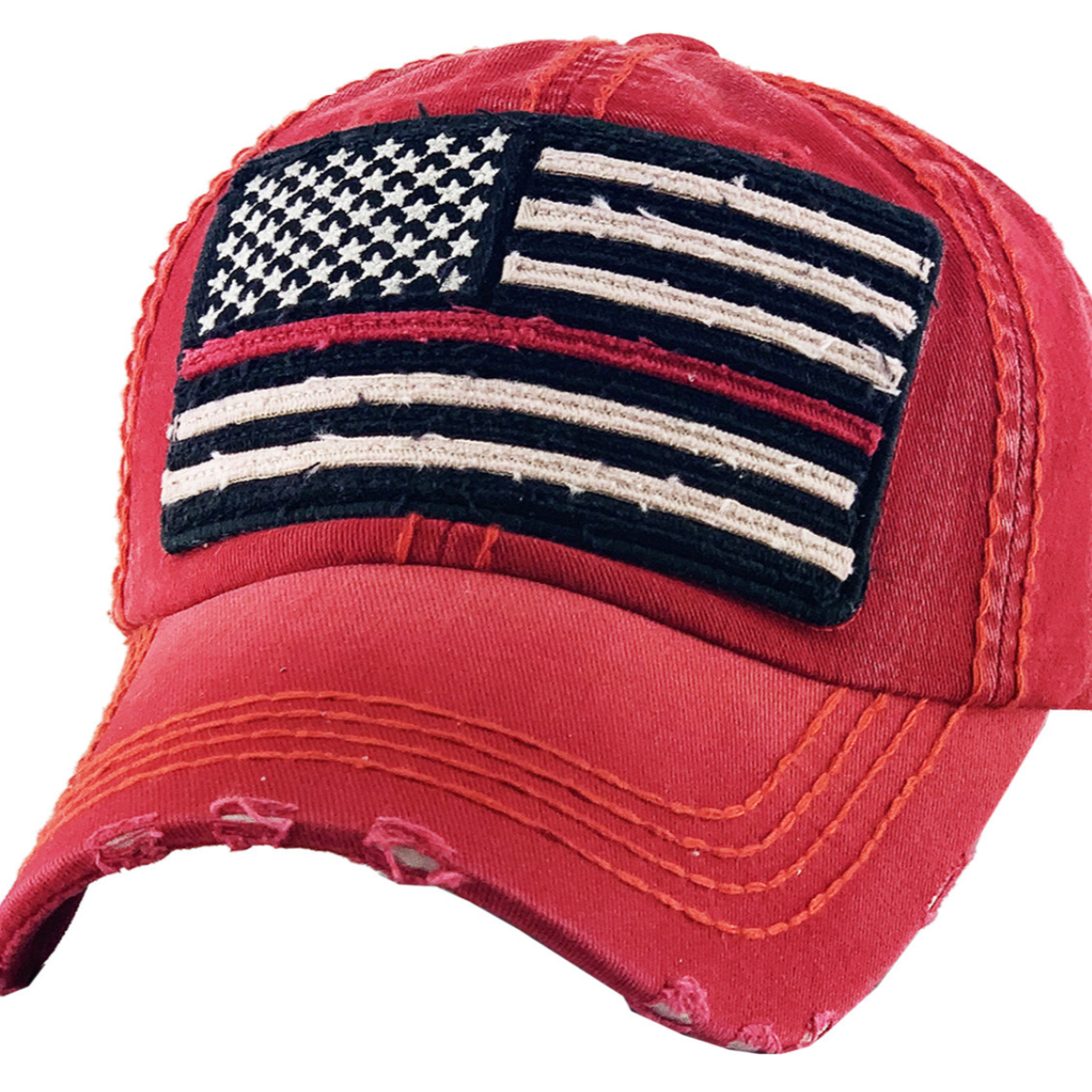 RED LINE VINTAGE DISTRESSED BASEBALL HAT