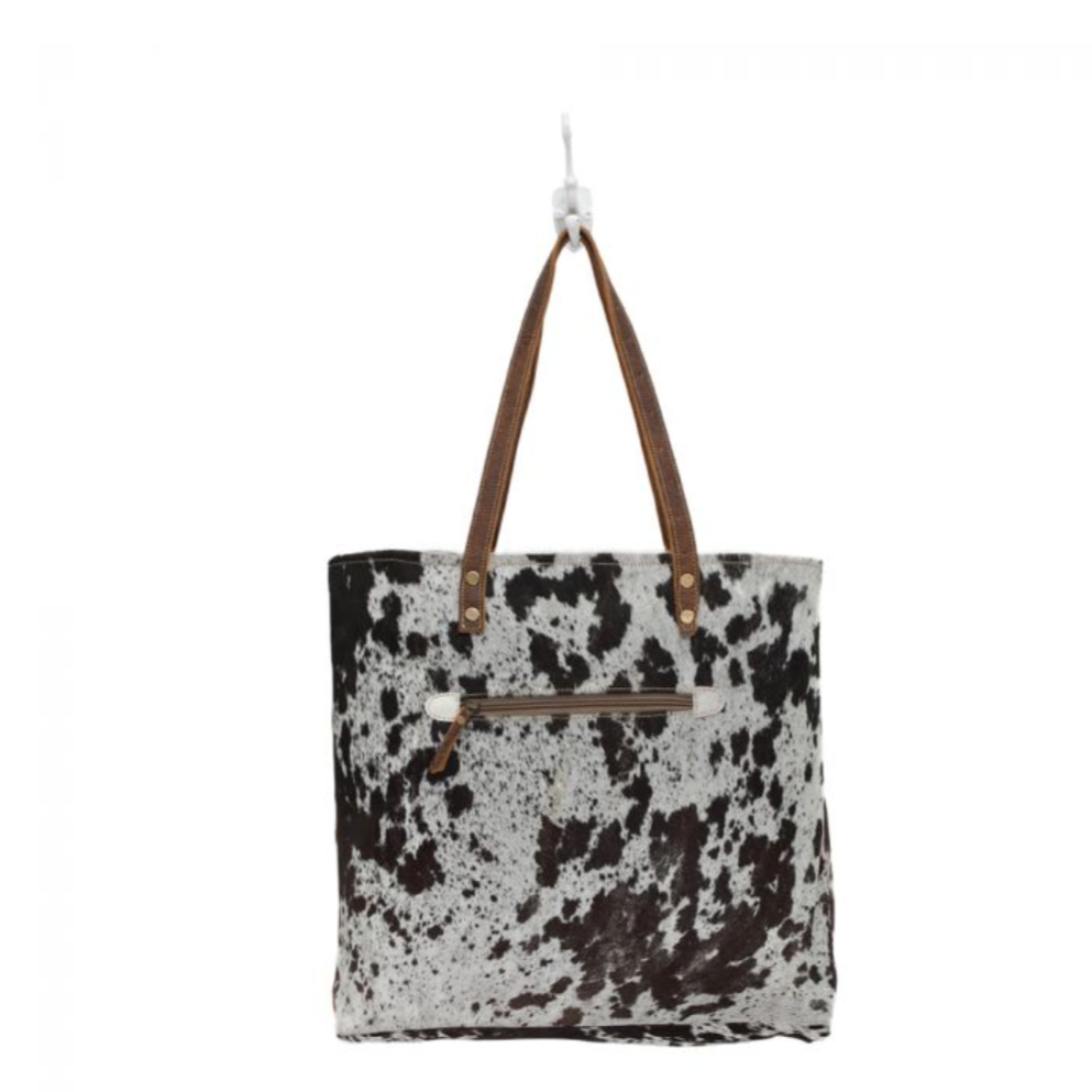 COWHIDE FRONT POCKET TOTE by MYRA BAGS®