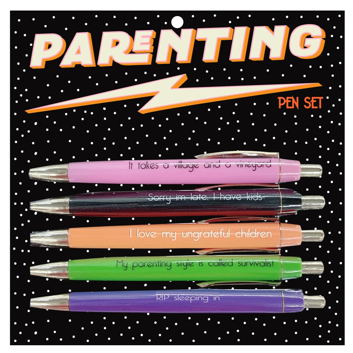 PARENTING PEN SET (FUNNY, WINE, WINERY, GIFT, UNIQUE)