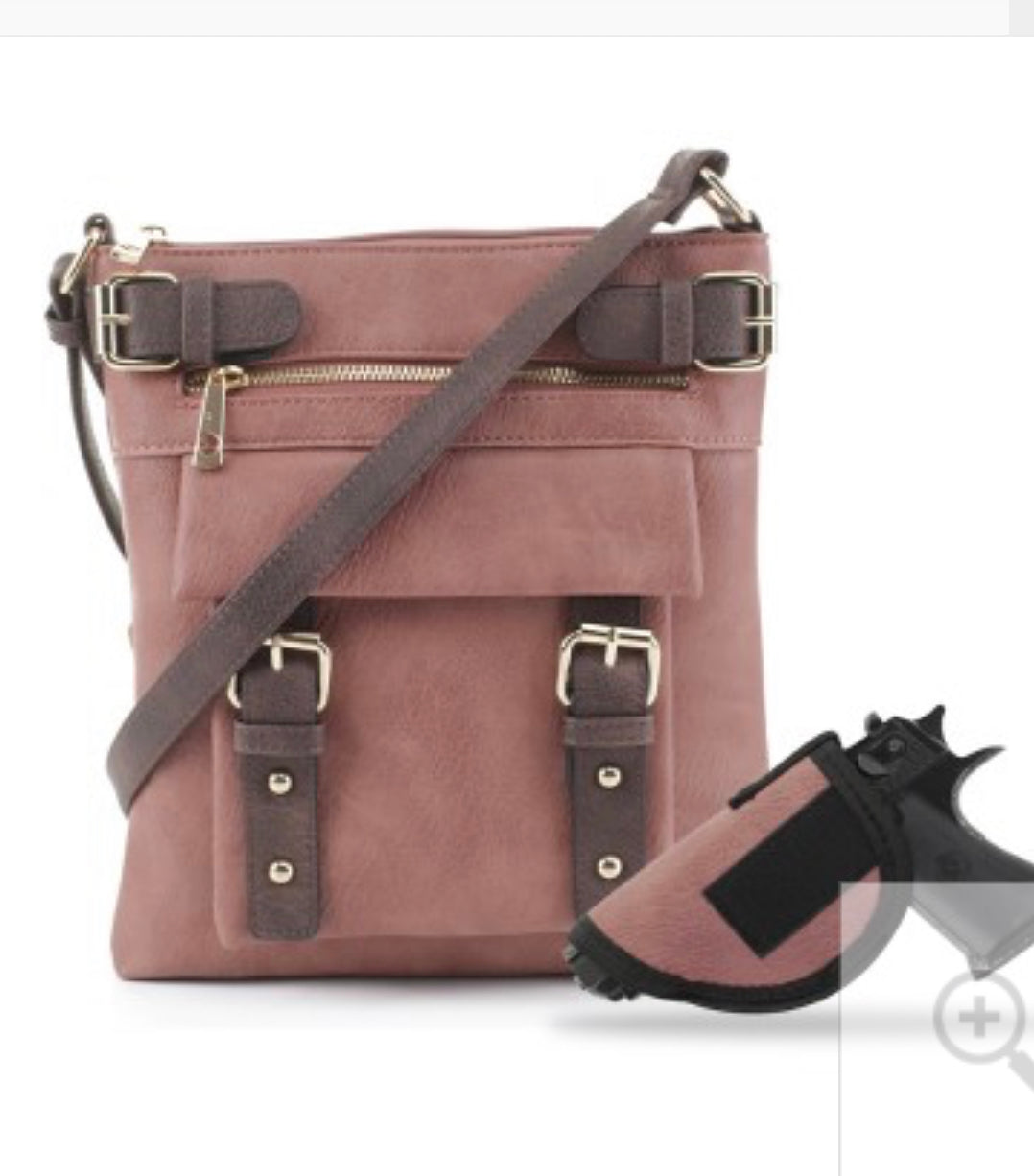 HANNAH CONCEAL CARRY CROSSBODY BAG WITH LOCK & KEY by JESSIE JAMES®