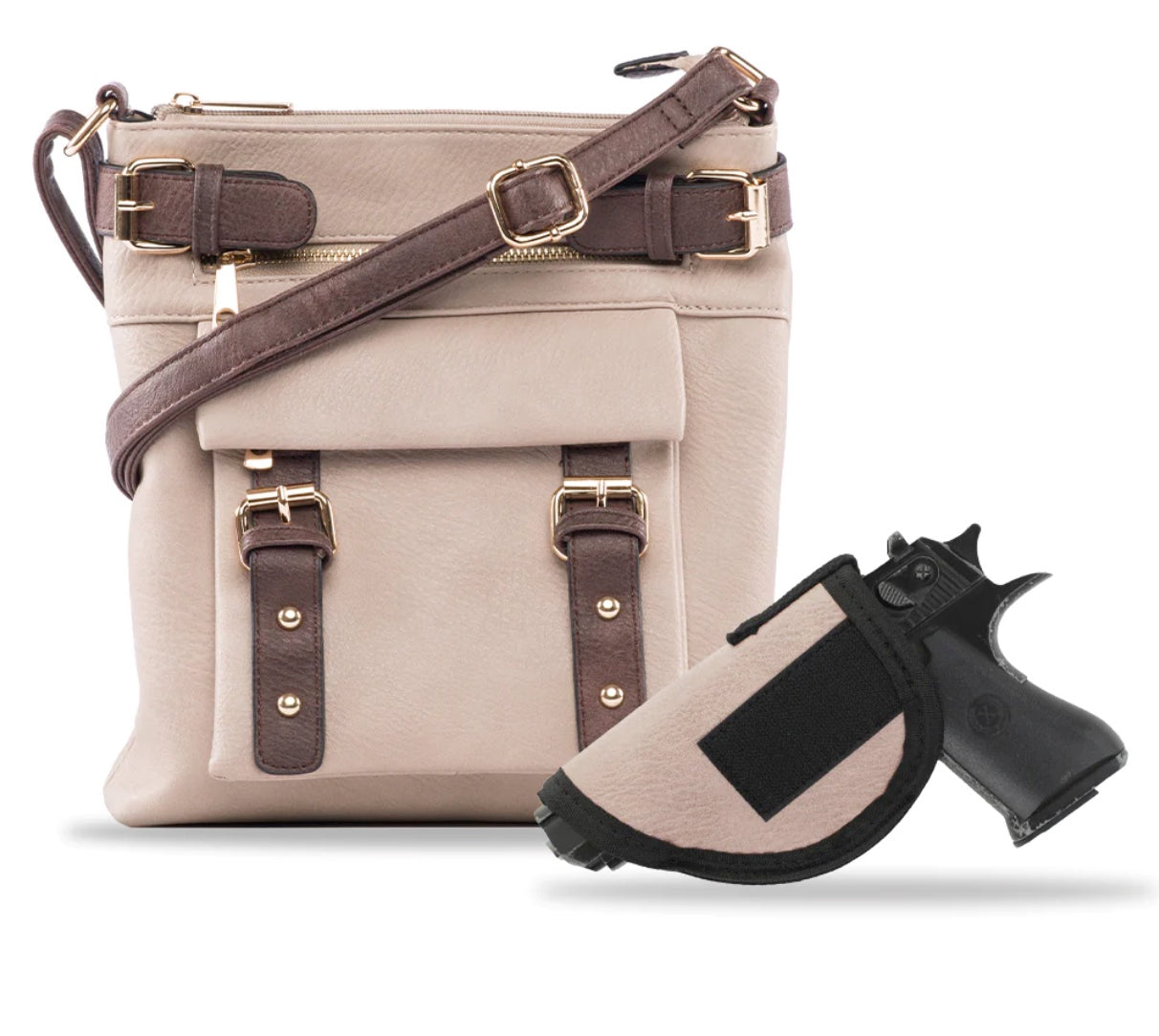 HANNAH CONCEAL CARRY CROSSBODY BAG WITH LOCK & KEY by JESSIE JAMES®