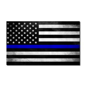 THIN BLUE LINE FLAG DECAL