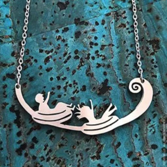 HANDCRAFTED STAINLESS STEEL ART NECKLACE